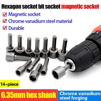 14-Piece Socket Wrench Set – Powerful hex grip, fits all common sizes. DIY repairs, save on garage costs. A must-have! 🛠️💰