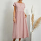 Solid Color Sleeveless Loose Cotton and Linen Pocket Dress