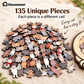 🎁🧩135-Piece Morandi-Colored Cat Shaped Wooden Jigsaw Puzzle