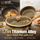⏳Time-limited Special⏰12in Titanium Alloy Non-Stick Pot with Lid