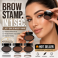 🖤50% OFF 2026 HOT SALE! 50K+ Sold Eyebrow Stamp Powder Kit with Applicator Brush, One Press Perfect Brow Stamp, Waterproof Long Lasting 24H Wear Eyebrow Makeup for Lazy Daily Salon-Like Brows
