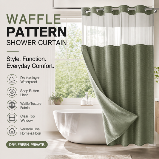 🎁 New for 2026 – 50% off! 💥 🚿 Honeycomb shower curtain – elegant design and unique texture ✨
