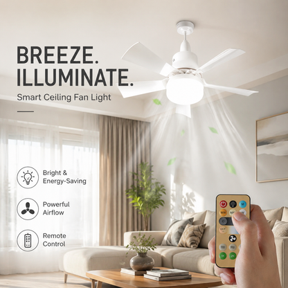 🔥50% OFF NOW!💨2-in-1 Portable Ceiling Fan & Light With Remote Control