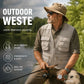 Men's V-Neck Multi-Pocket Mesh Vest