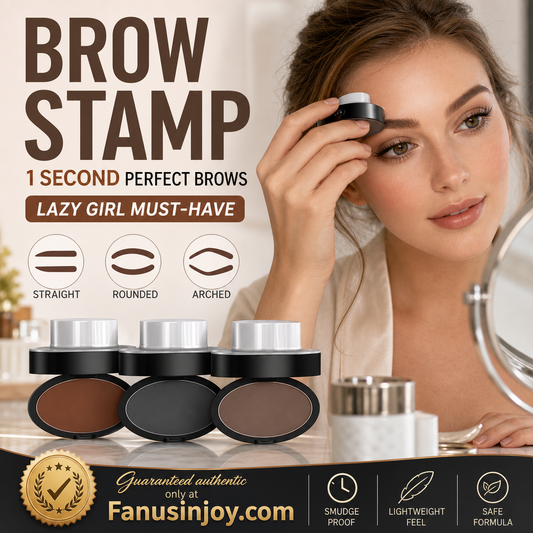 🖤50% OFF 2026 HOT SALE! 50K+ Sold Eyebrow Stamp Powder Kit with Applicator Brush, One Press Perfect Brow Stamp, Waterproof Long Lasting 24H Wear Eyebrow Makeup for Lazy Daily Salon-Like Brows