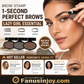 🖤50% OFF 2026 HOT SALE! 50K+ Sold Eyebrow Stamp Powder Kit with Applicator Brush, One Press Perfect Brow Stamp, Waterproof Long Lasting 24H Wear Eyebrow Makeup for Lazy Daily Salon-Like Brows