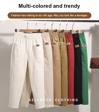 ⏰Limited Sale 50% OFF🔥Women's Elastic Waist Cotton Pants
