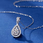 Sterling Silver Moissanite Drop Necklace