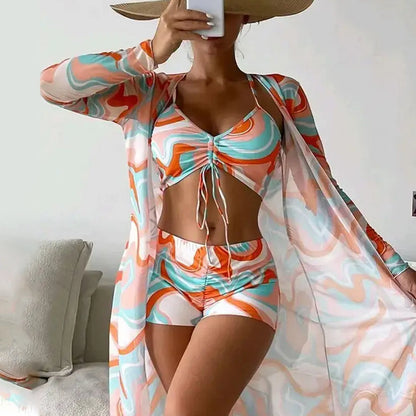 2024 New women's 3-piece swimsuit