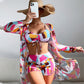 2024 New women's 3-piece swimsuit