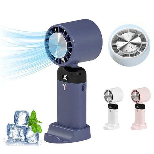 3 Speeds Handheld Cooling Fan with Cold Compress Function