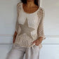 🔥BUY 2 GET 10% OFF💝Women's Round Neck Crochet Knit Fishnet Top