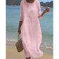 Women's Casual Cotton Linen Long Dress