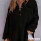 🌸Early Fall Specials 58% OFF🌸Women’s Loose Solid Color Waffle Knit Shirt