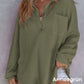 🌸Early Fall Specials 58% OFF🌸Women’s Loose Solid Color Waffle Knit Shirt