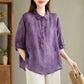 Slimming and Flattering Jacquard Blouse for Women