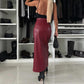 🔥HOT Sale🔥Women's Elegant Sexy High-waist Thigh-slit Leather Skirt