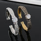 Elegant Vintage Carved Cuff Bracelet & Ring Set