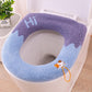 Washable Universal Soft Warm Knitted Toilet Seat Cover with Handle