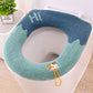 Washable Universal Soft Warm Knitted Toilet Seat Cover with Handle