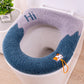 Washable Universal Soft Warm Knitted Toilet Seat Cover with Handle