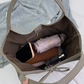 🎀Women's Retro Suede Tote Bag with Knot Decoration