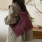 🎀Women's Retro Suede Tote Bag with Knot Decoration
