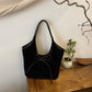 🎀Women's Retro Suede Tote Bag with Knot Decoration