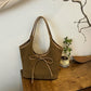 🎀Women's Retro Suede Tote Bag with Knot Decoration