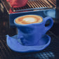 Metal touching face, creative ceramic kiss coffee mug