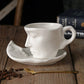 Metal touching face, creative ceramic kiss coffee mug