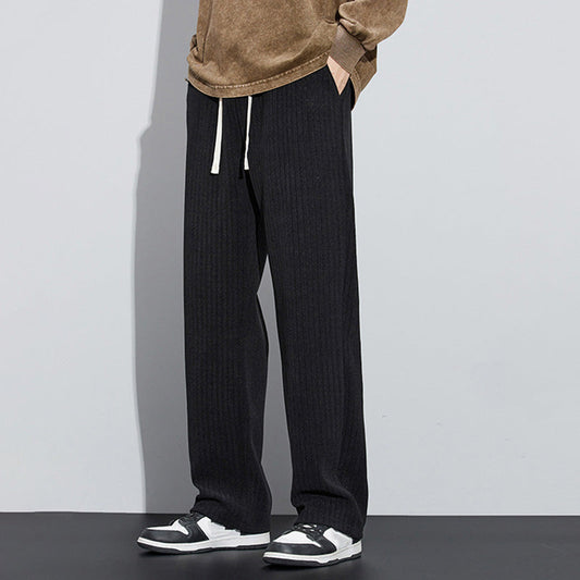 Men's Loose Straight Leg Pants with Drawstring