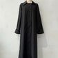Women's Classic Lapel Solid Color Ankle-Length Dress