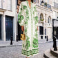 🔥2025 NEW SALES - 50% OFF🔥Printed Long Skirt Lantern Sleeve V-Neck Dress Casual Lace Beach Vacation Long Skirt