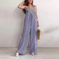 Women's Loose Casual Striped Jumpsuit