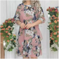🔥Last Day Sale 50%💝Women's Floral Print Knee-Length Dress