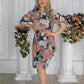 🔥Last Day Sale 50%💝Women's Floral Print Knee-Length Dress