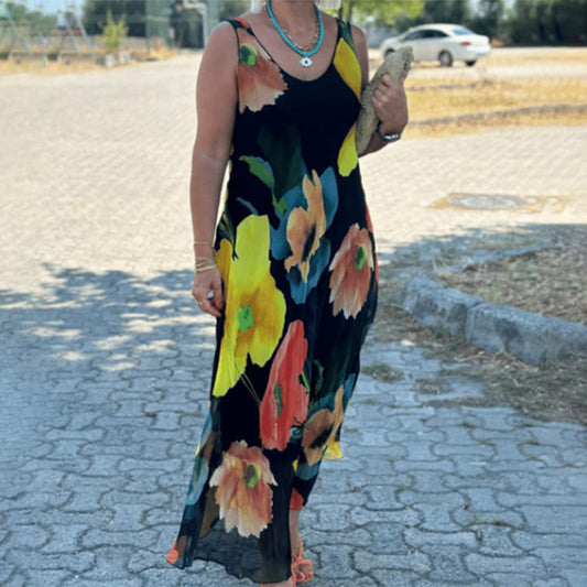 🌸Summer Specials🌸Elegant Soft Sleeveless Floral Flowy Dress