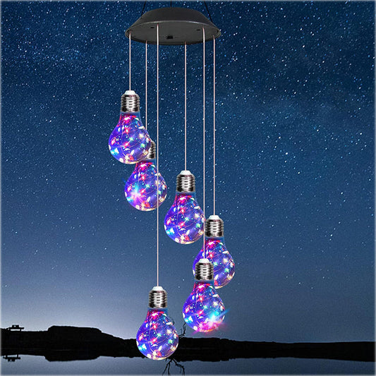 🌠50% OFF💡Outdoor Colorful LED Solar-Powered Light Bulb Wind Chimes
