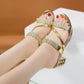 🔥Women's Rhinestone-Embellished Block Heel Sandals