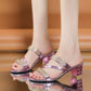🔥Women's Rhinestone-Embellished Block Heel Sandals