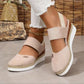 🔥HOT SALE 50% OFF🔥Closed Toe Strappy Low Wedge Sandals