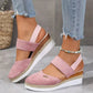🔥HOT SALE 50% OFF🔥Closed Toe Strappy Low Wedge Sandals
