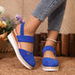 🔥HOT SALE 50% OFF🔥Closed Toe Strappy Low Wedge Sandals
