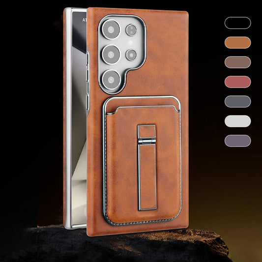 Leather Magnetic Card Case Holder Case Cover for Samsung S23-S25 Series