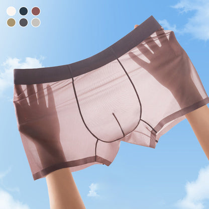Men’s Transparent Ice Silk Boxer Briefs