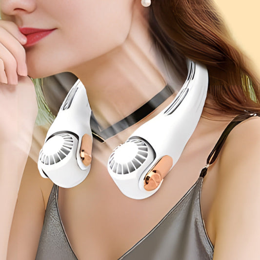 ❄️ Neck Air Conditioner Fan - Ultra-Quiet Personal Cooling for Summer