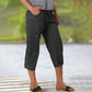 🍧Summer Hot Sale-50% OFF❤️‍🔥Multi-Pocket Solid Color Casual Cargo Capri Pants