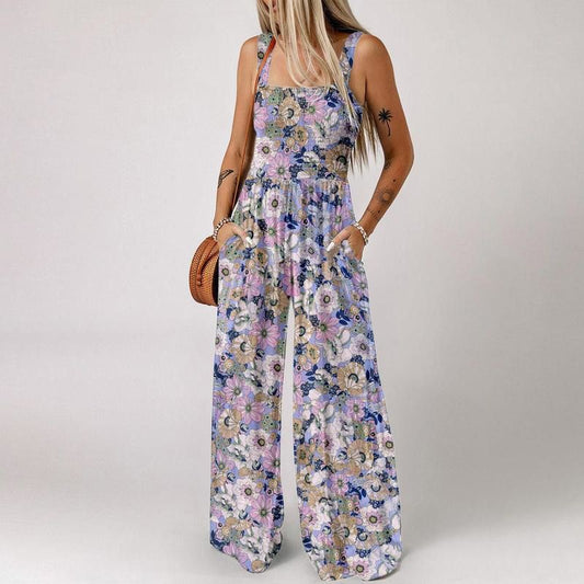 🏖️Summer Hot Sale 55% OFF🌼Women’s Casual Print Sleeveless Overalls Jumpsuits