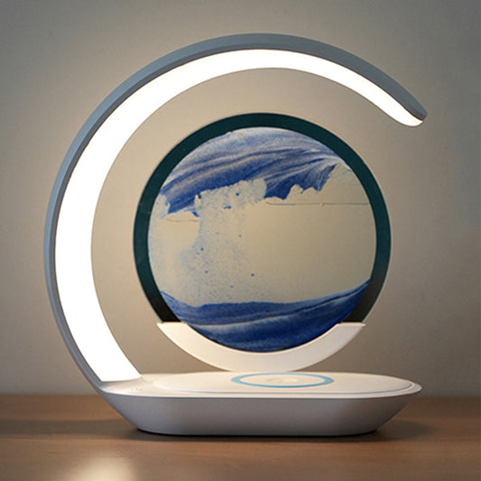 🎁 Hot Sale 49% OFF🔥Moving Sand Art Lamp with Wireless Charging Panel